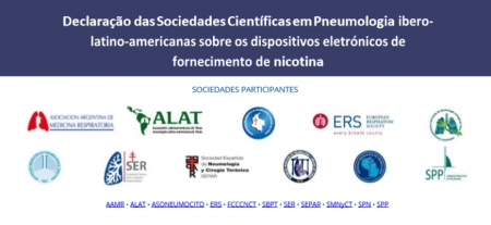 Sociedades científicas internacionais de Pneumologia apresentam declaração sobre dispositivos eletrónicos de fornecimento de nicotina
