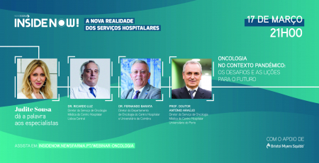 Conheça os desafios e lições da Oncologia no contexto pandémico no próximo webinar da Inside Now