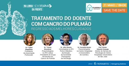 Conversa virtual aborda o regresso aos melhores cuidados no tratamento do doente com cancro do pulmão